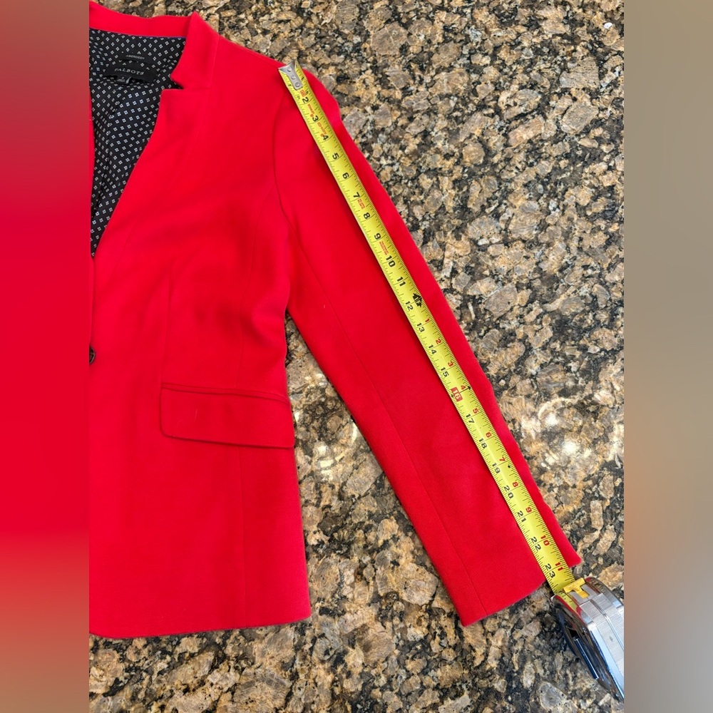 Talbots Aberdeen Red Single-Button Blazer Soft Si… - image 7